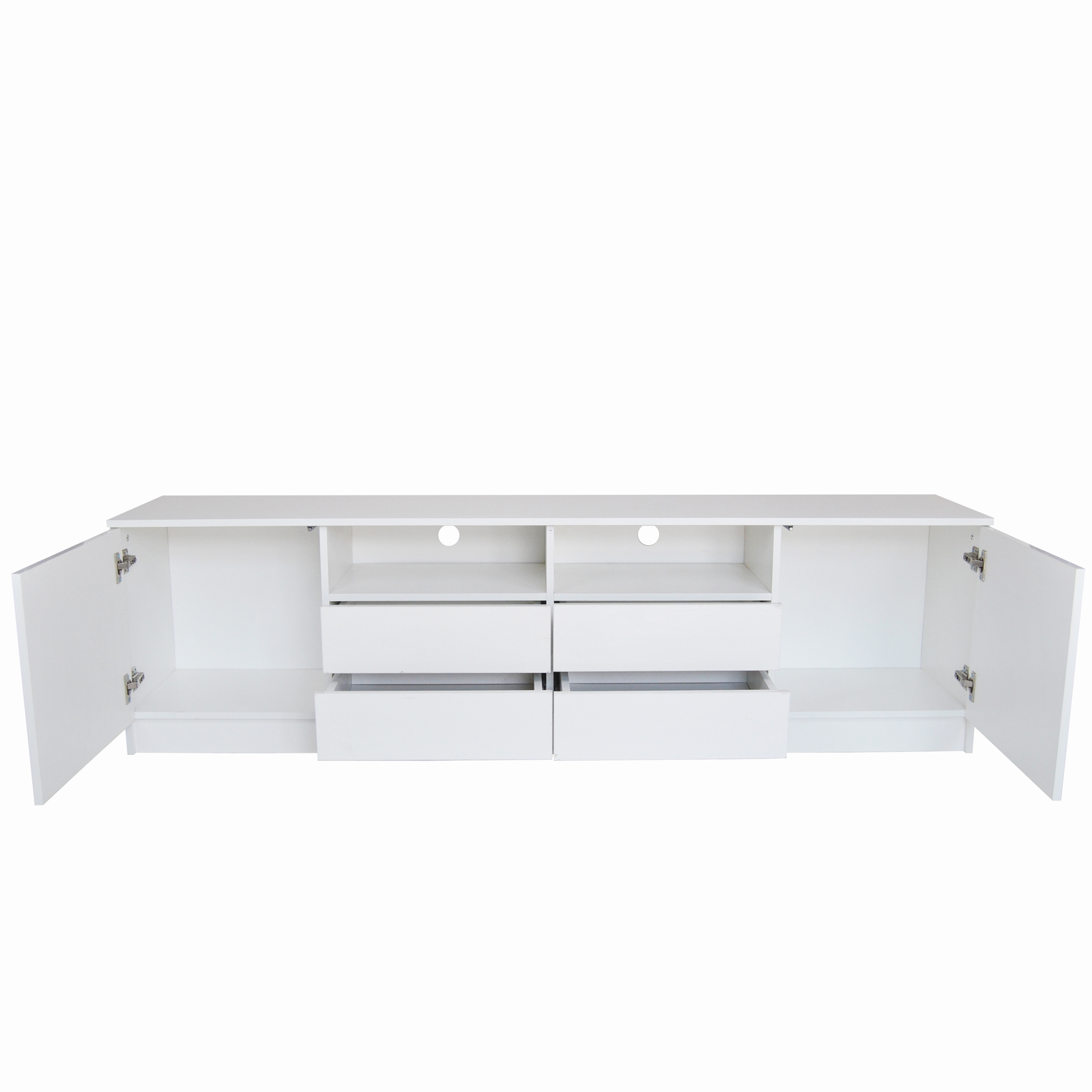 Buy 1.8M Entertainment Unit White at Mighty Ape NZ
