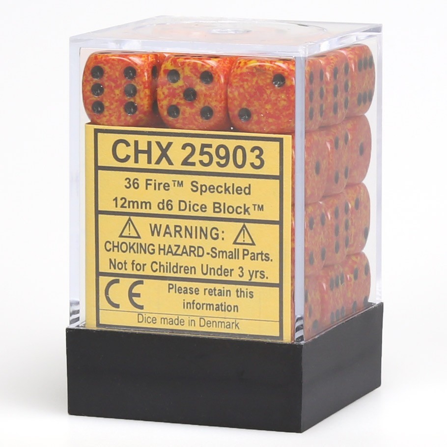 Chessex: D6 Speckled Cube Set (12mm) - Speckled Fire image