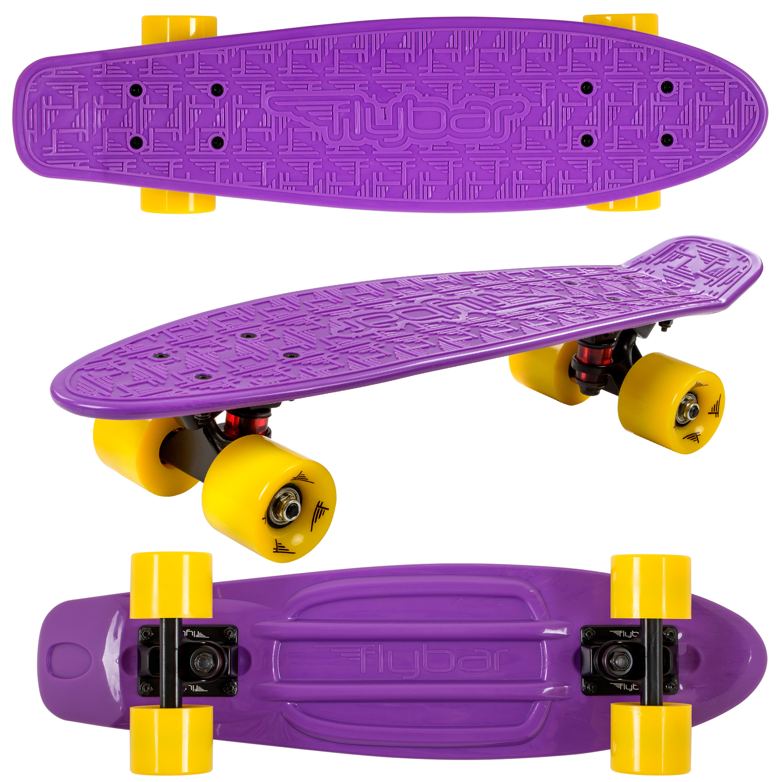 Mini Cruiser Skateboard - Purple/Yellow image