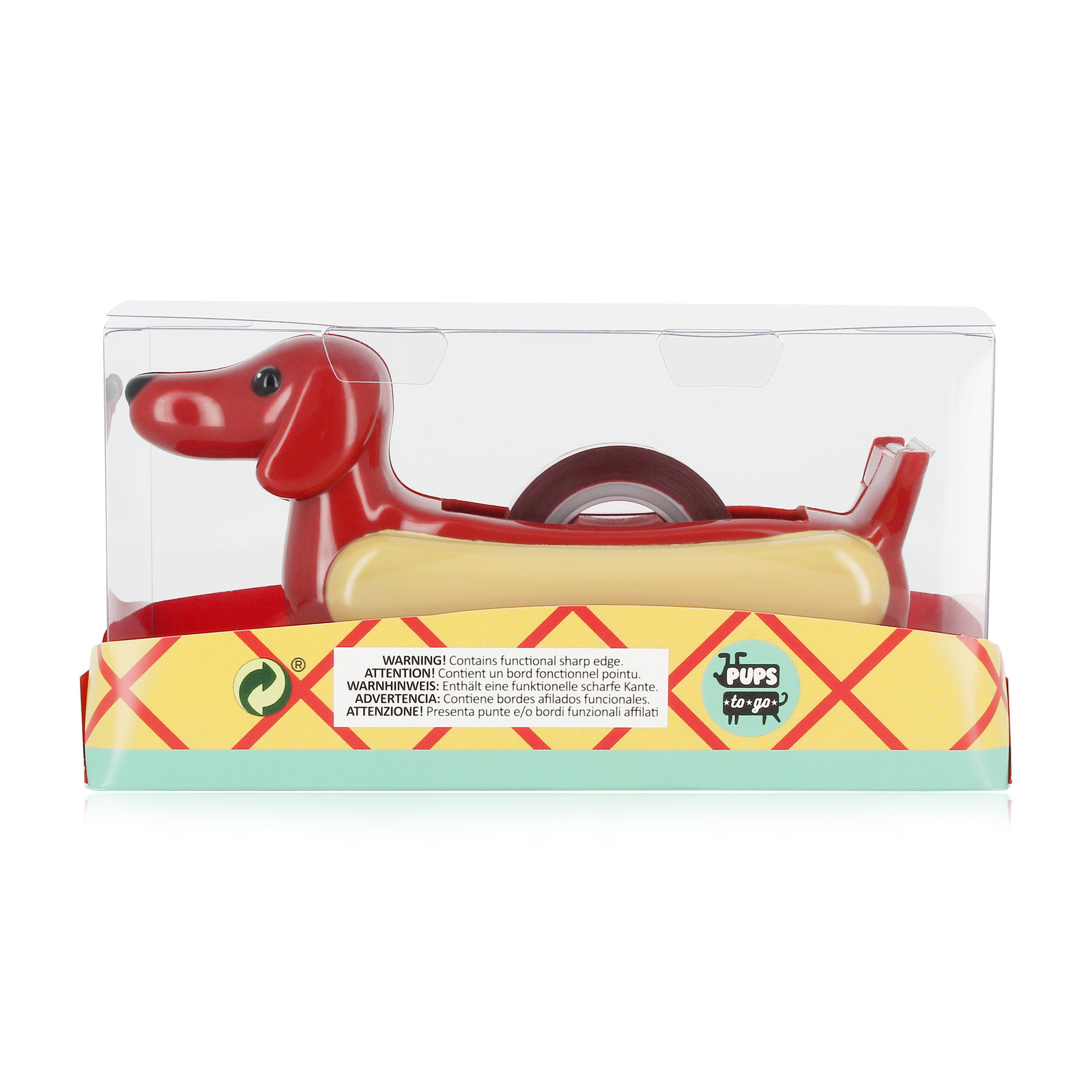 NPW: Pups To Go - Hot Dog Tape Dispenser with Tape Roll image