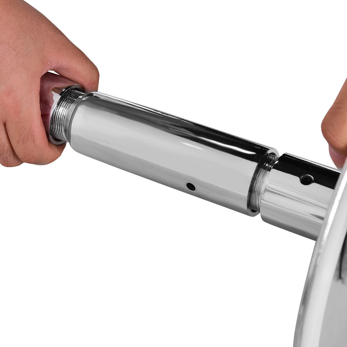360° Pro Fitness Spinning Dancing Training Pole - Chrome (223-274cm) image