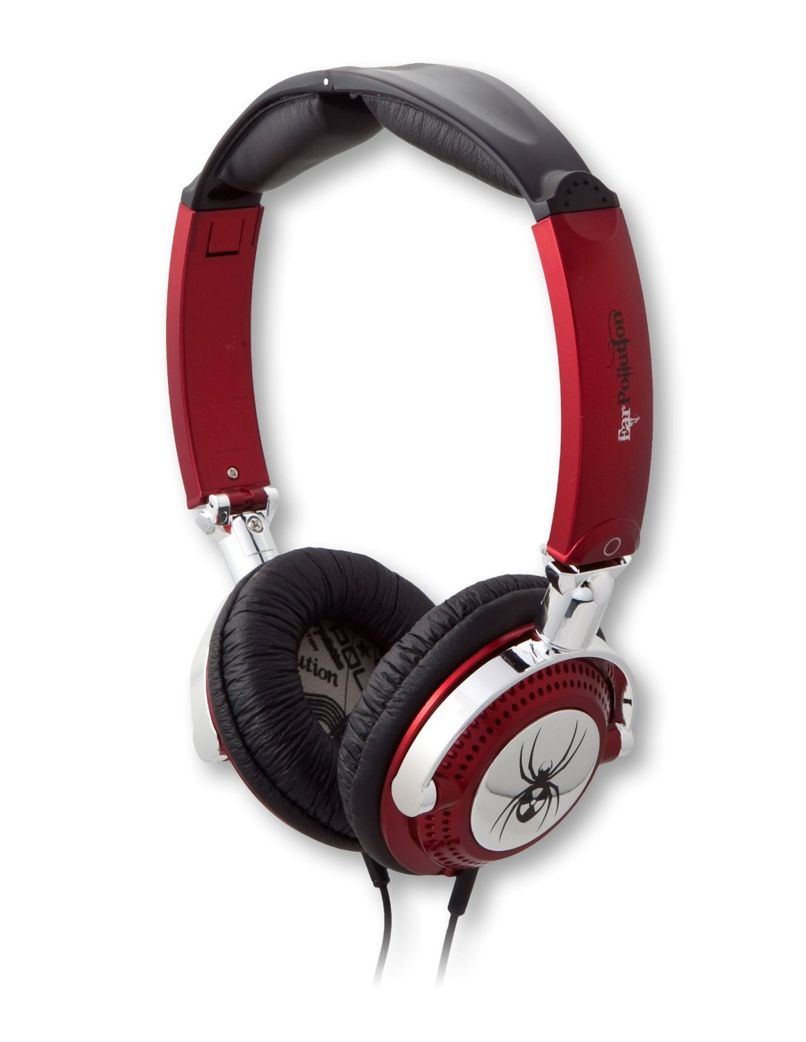 iFrogz Earpollution Nerve Pipe Headphones Red & Chrome at Mighty Ape NZ