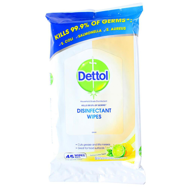 Dettol Pk45 Disinfectant Wipes Lemon Lime Twist at Mighty Ape NZ