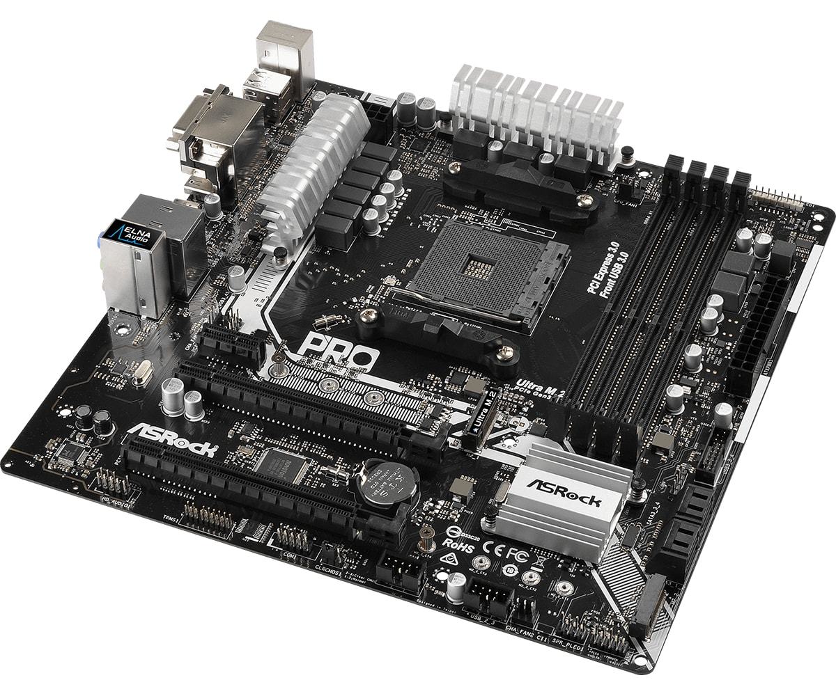 ASRock AB350M Pro4 mATX Motherboard image