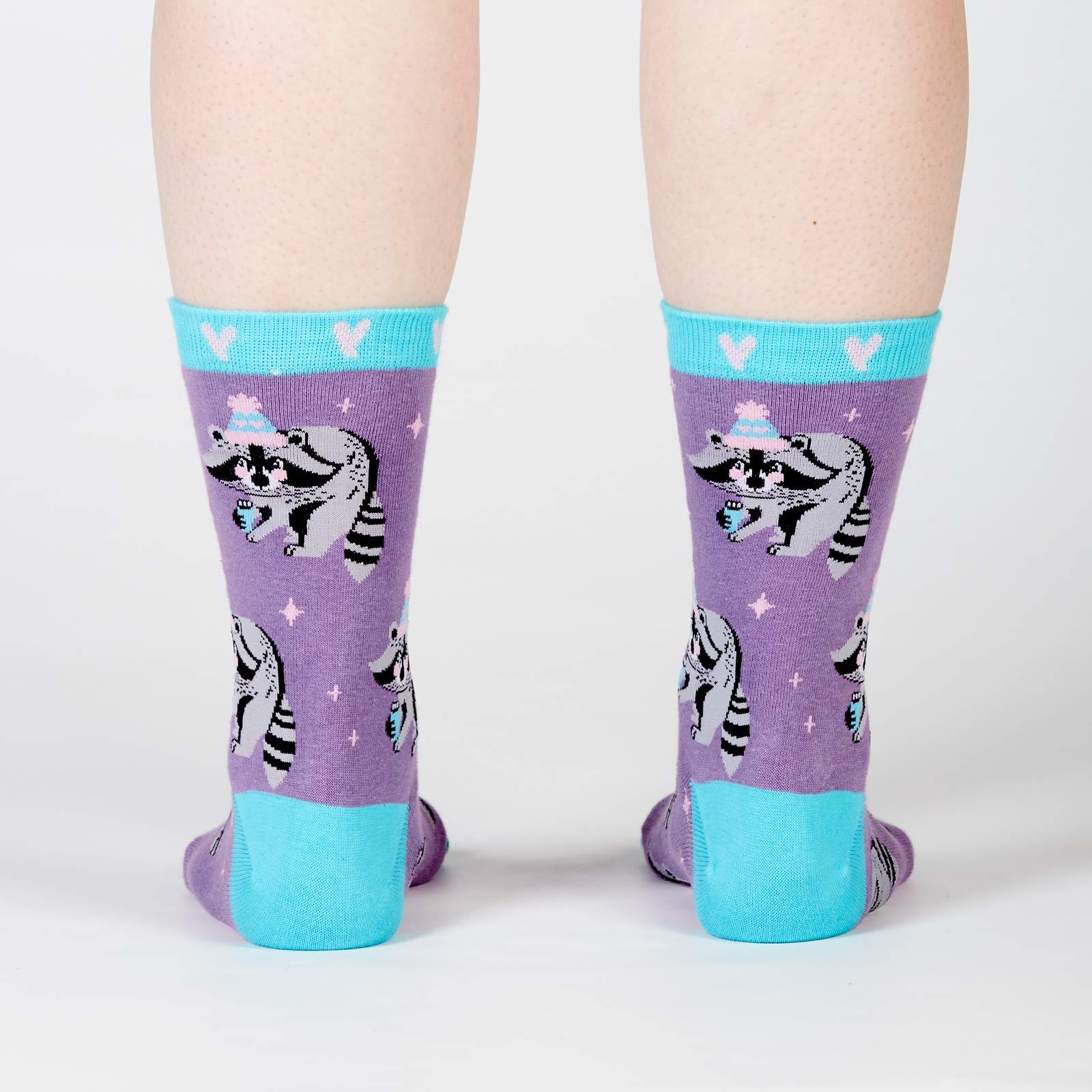 SOCK it to Me: Women's - Winter Raccoon Crew Socks image