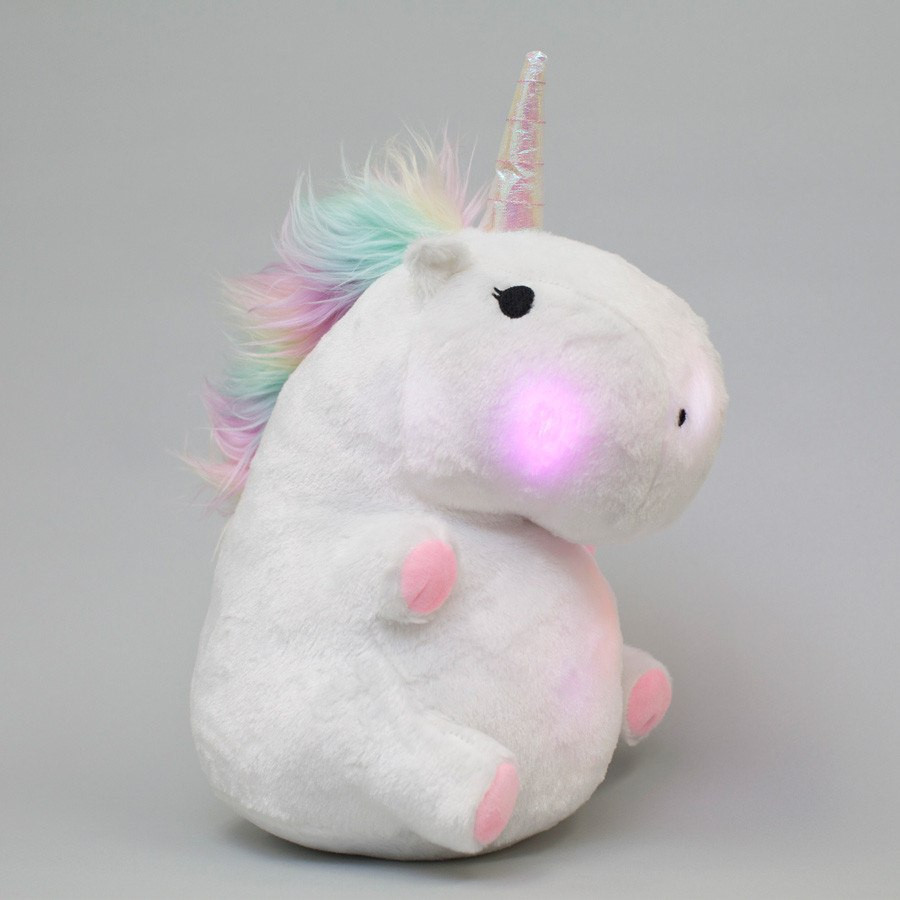 Chubby Light-Up Unicorn Pillow image