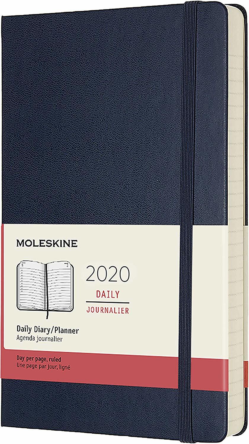 Moleskine: 2020 Diary Large Hard Cover 12 Month Daily - Sapphire Blue image