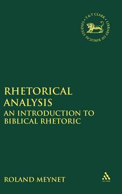 Rhetorical Analysis on Hardback by Roland Meynet