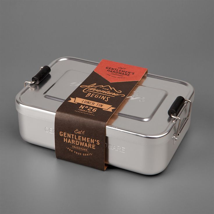 Gentlemen's Hardware Small Aluminium Lunch Tin Silver at Mighty Ape NZ