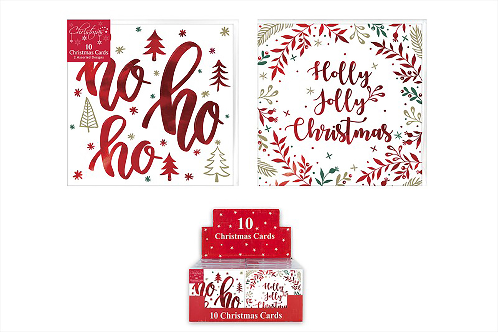 Boxed Christmas Cards - Script (Pack of 10) image