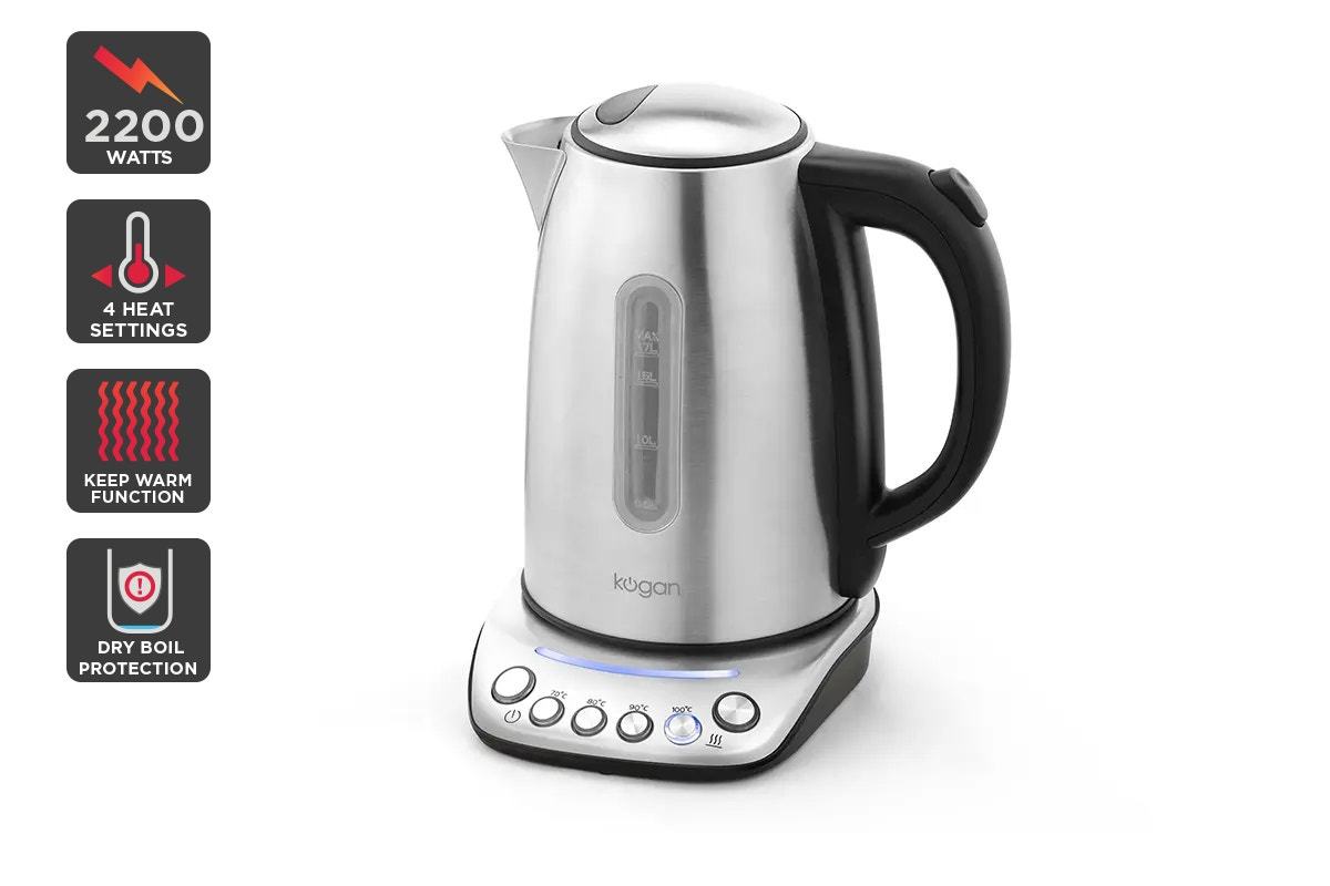 Buy Kogan 1.7L Stainless Steel Smart Kettle at Mighty Ape NZ