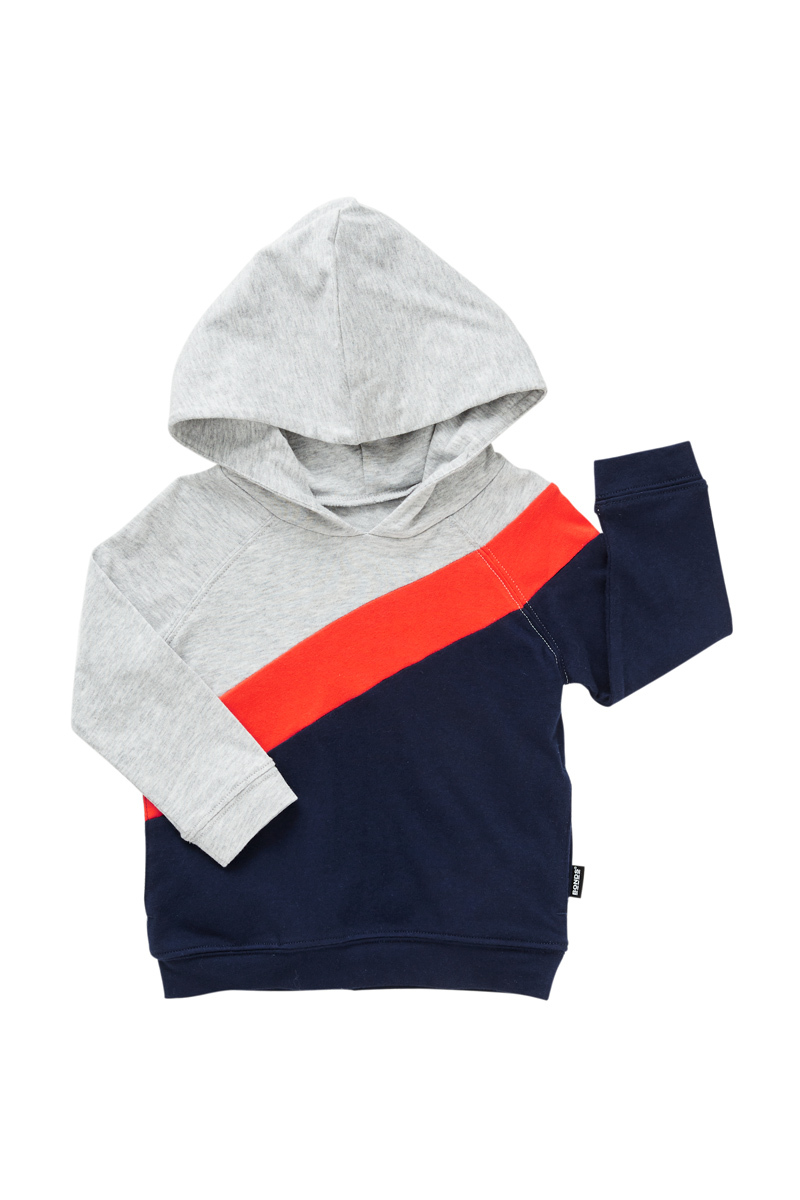 Bonds New Era Splice Hoodie - Slay Red/Deep Arctic (0-3 Months)