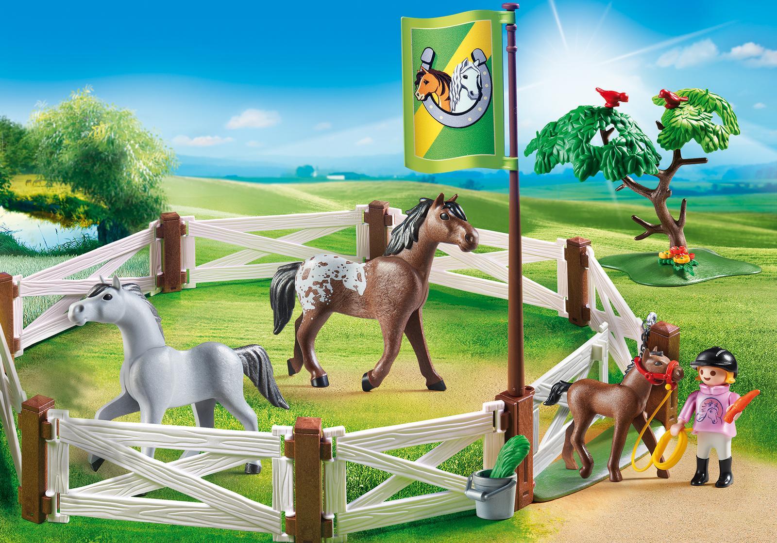 Buy Playmobil Horse Paddock (6931) at Mighty Ape NZ