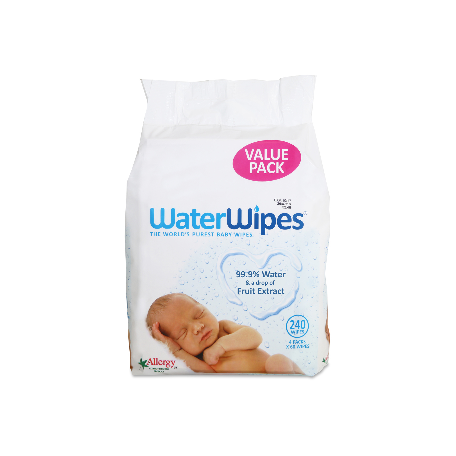 WaterWipes 4 Pack (240 Wipes) image