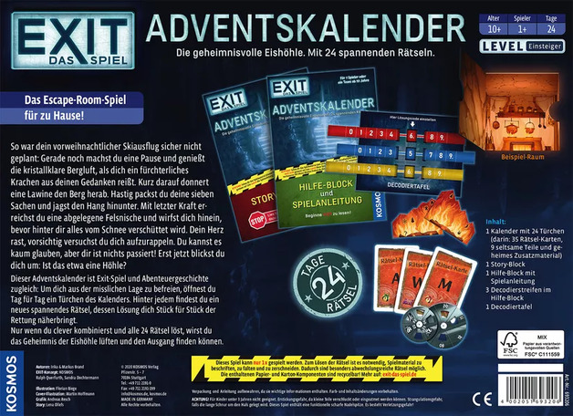 Exit The Game Advent Calendar Board Game At Mighty Ape Australia