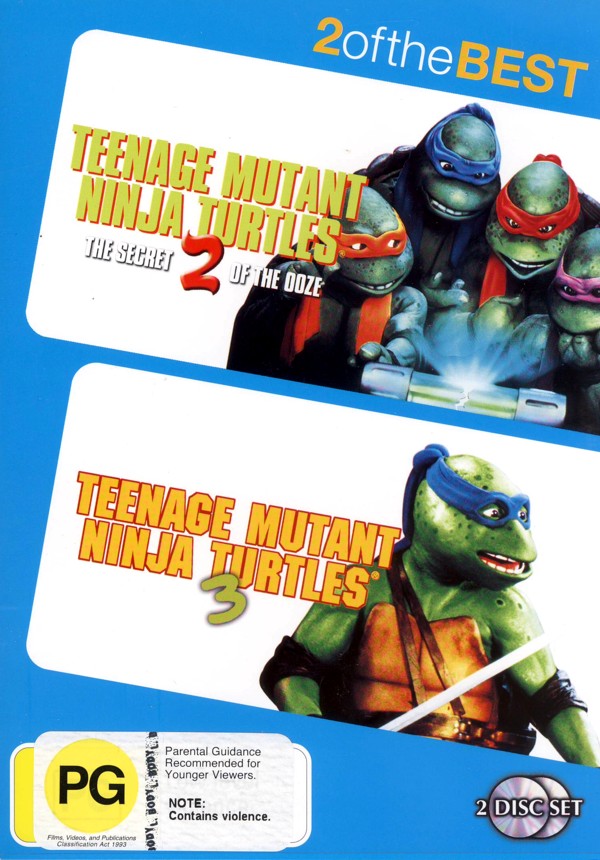 Teenage Mutant Ninja Turtles 2 / Teenage Mutant Ninja Turtles 3 - 2 Of The Best (2 Disc Set) on DVD image