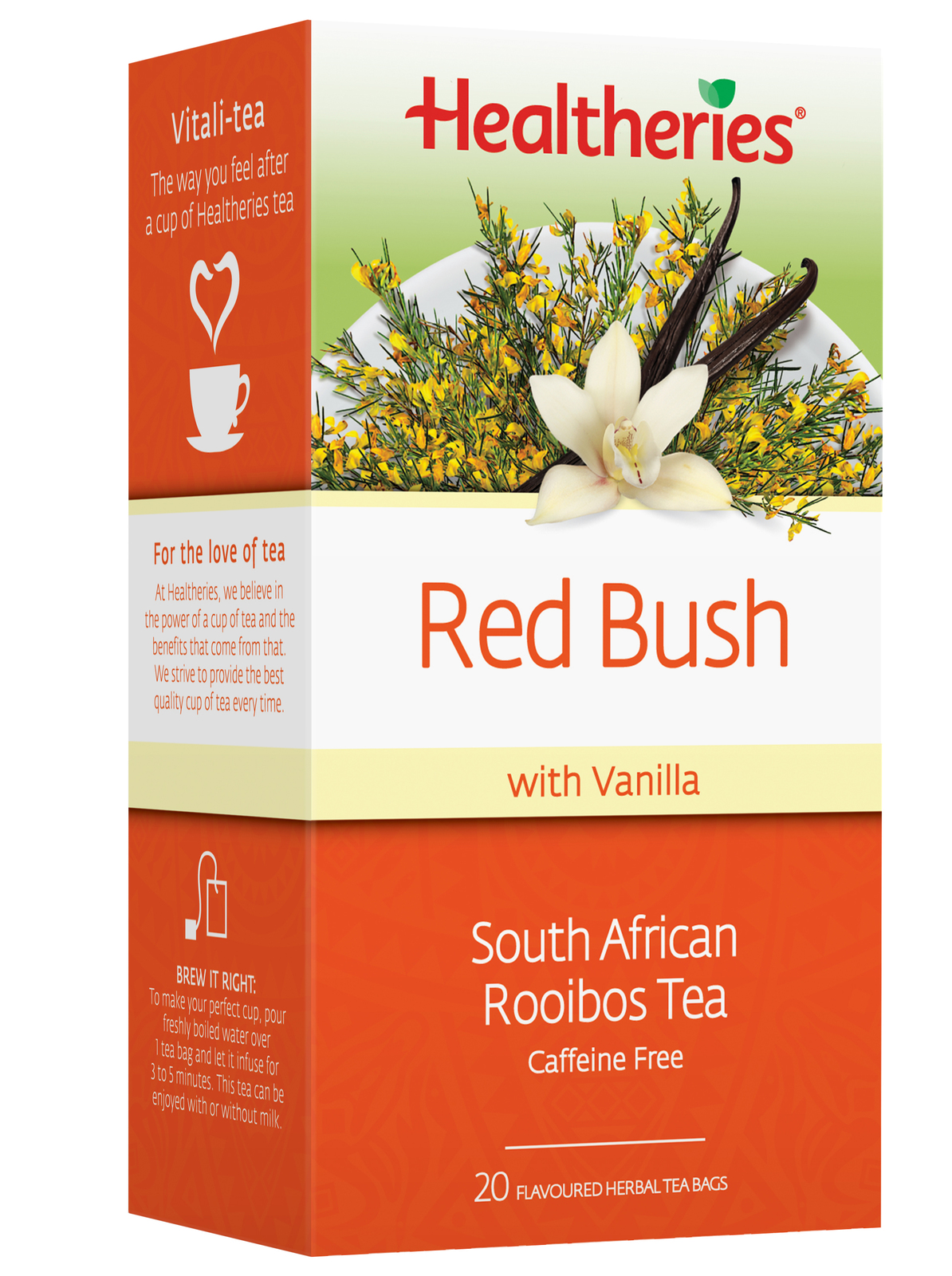 Healtheries Red Bush Rooibos with Vanilla Tea (Pack of 20) image
