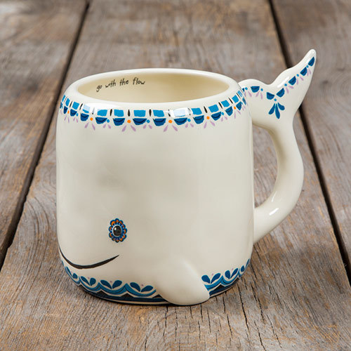 Natural Life: Ceramic Folk Mug - Go Flow Whale image