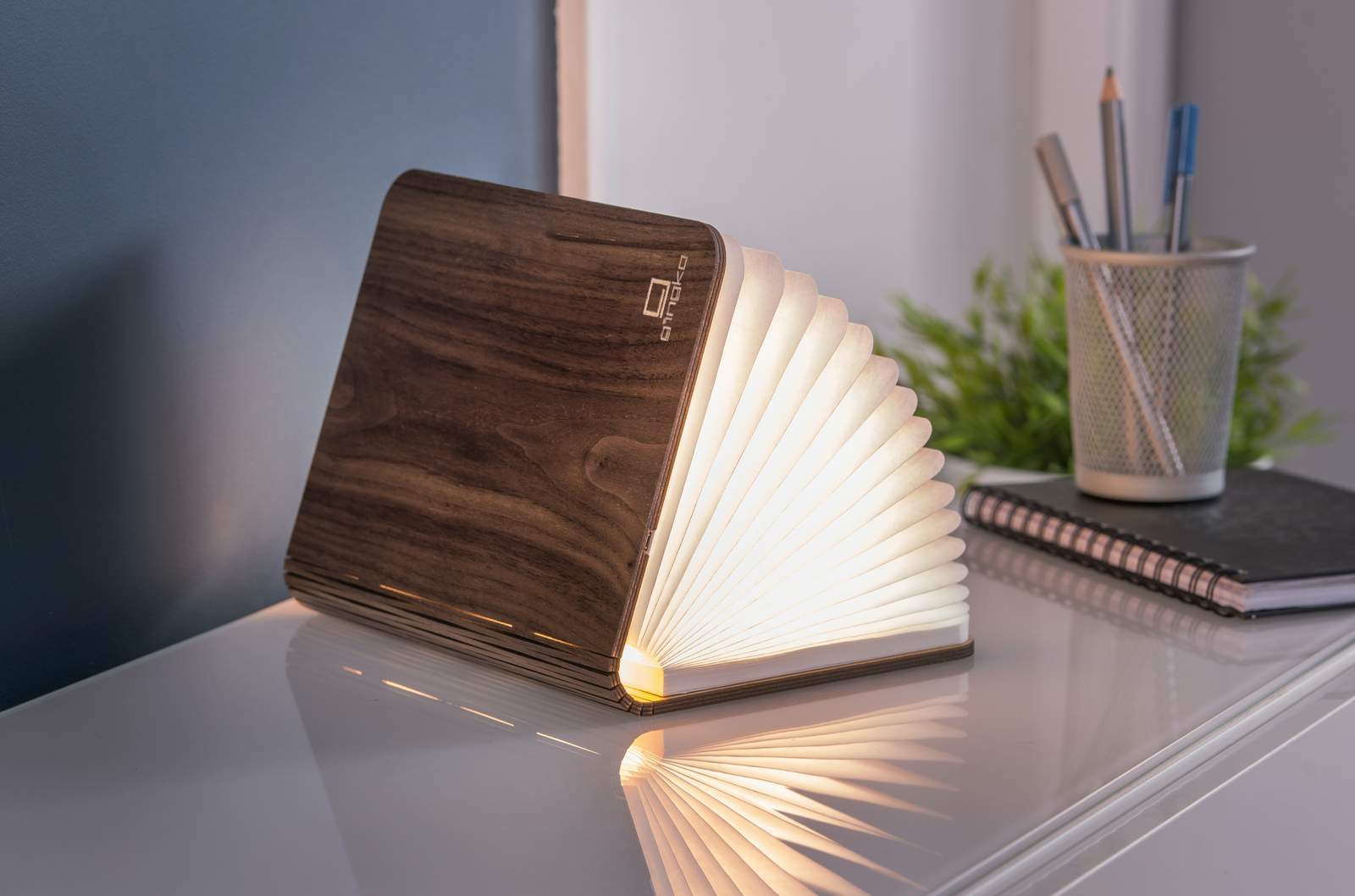 Ginko Walnut Mini Smart Led Light Book