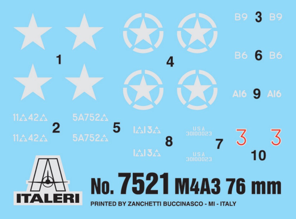 Italeri: 1/72 M4 A3 76mm - Fast Assembly Kit image