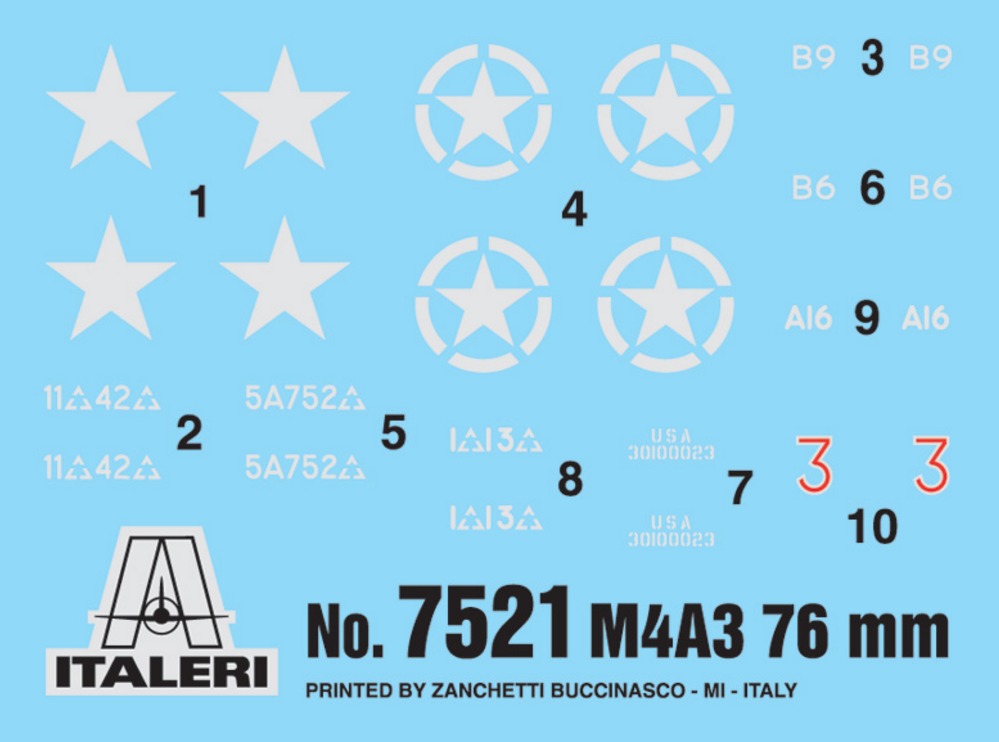 Italeri: 1/72 M4 A3 76mm - Fast Assembly Kit