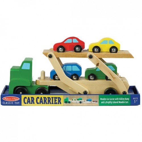 Melissa & Doug: Wooden Car Carrier Truck image