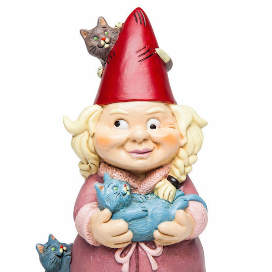 BigMouth – The Crazy Cat Lady Garden Gnome