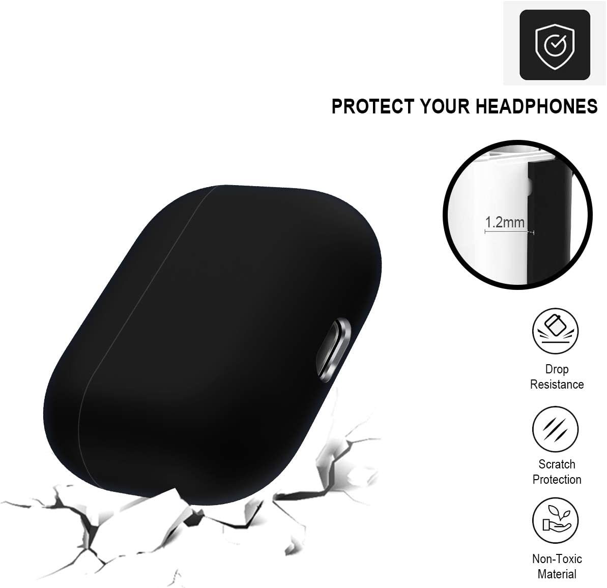 Airpods Pro Silicone Slim Light Protective Cover - Black image