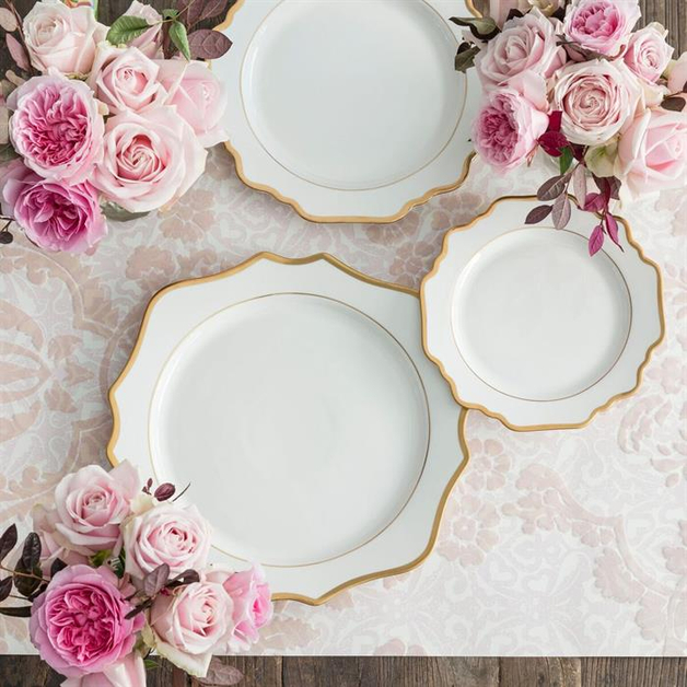 Floraison Porcelain Charger Plate White at Mighty Ape Australia