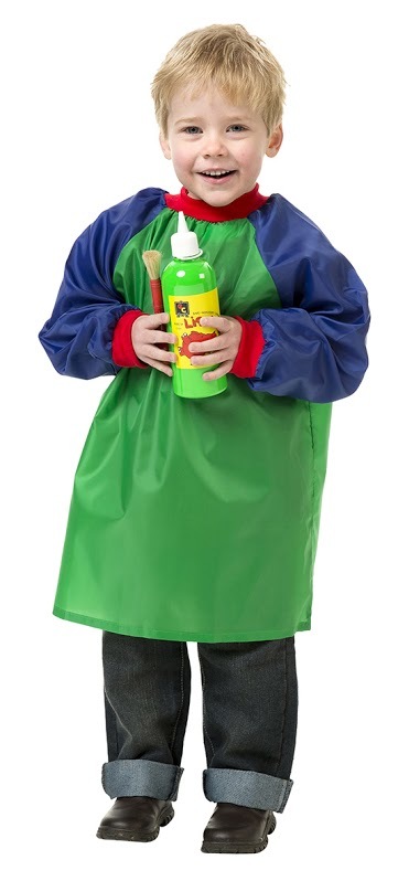 EC Colours - Toddlers Smock - Green and Blue