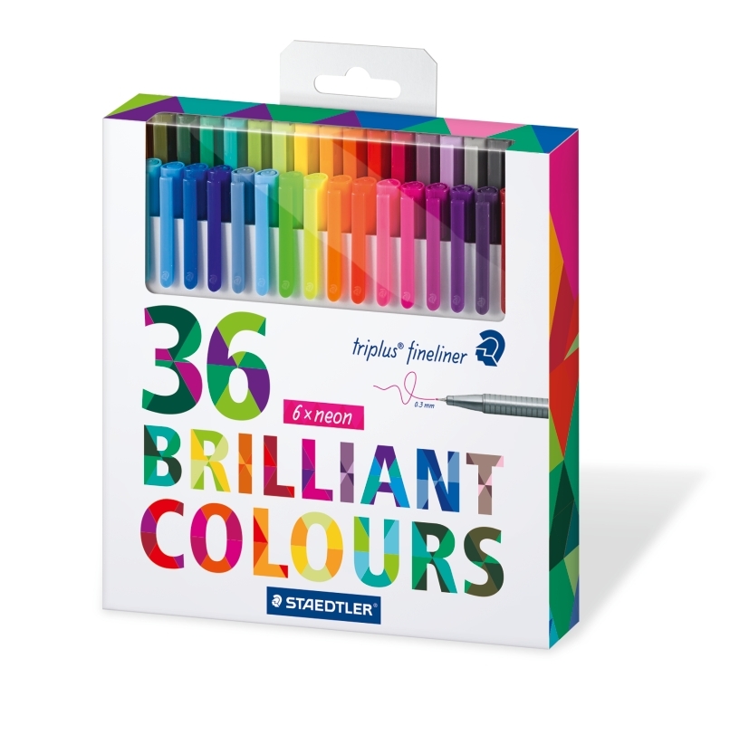 Staedtler Triplus Fineliner Assorted Colours Pkt36 image