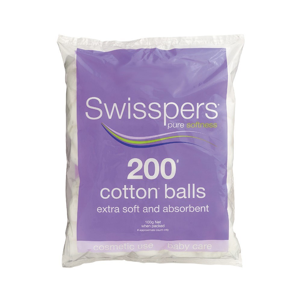 Buy Swisspers Cotton Balls (200's) at Mighty Ape NZ