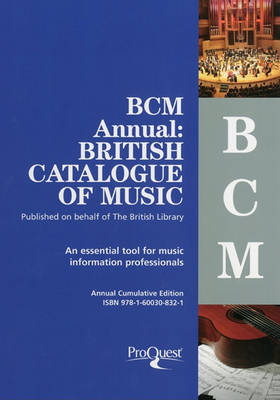 Bcm Annual: British Catalogue of Music by D.S. Lewis image