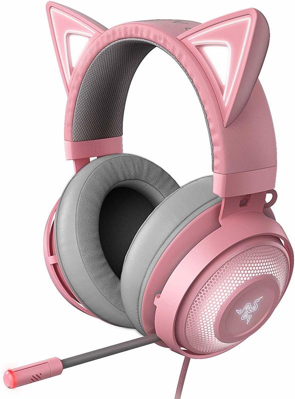 Razer Kraken Kitty Ears Chroma USB Headset (Quartz)