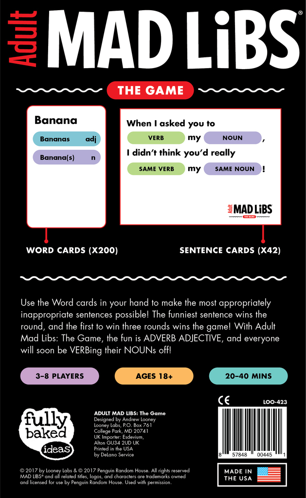 Adult: Mad Libs - The Game image