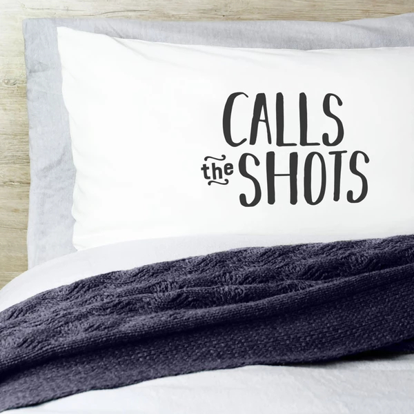 Calls The Shots / Pours The Shots Pillow Case Set at Mighty Ape NZ