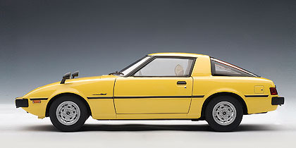 AUTOart 1979 Mazda Savanna RX-7 (SA) 1:18 Diecast Model - Spark Yellow image