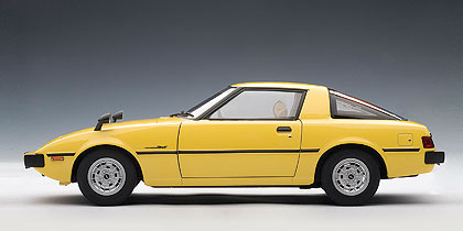 AUTOart 1979 Mazda Savanna RX-7 (SA) 1/18 Diecast Model - Spark Yellow