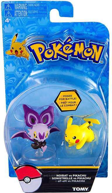 Pokémon: Action Pose Pikachu vs. Noibat - Figure 2-Pack