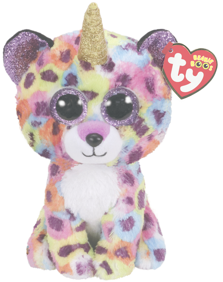 Ty Beanie Boo: Rainbow Leopard - Small Plush image