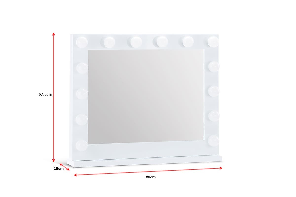 Ovela Hollywood Makeup Mirror with LED Bulbs at Mighty Ape NZ