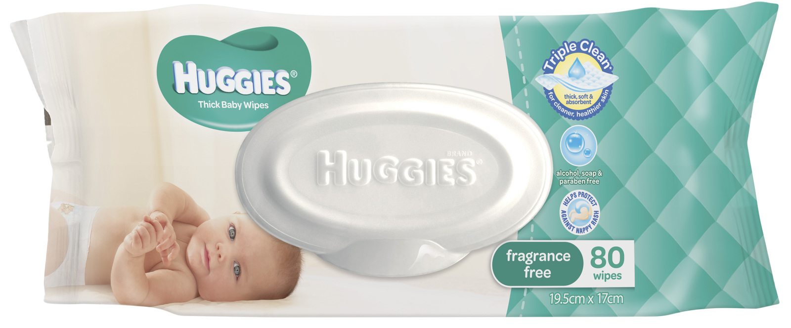 Buy Huggies Baby Wipes Refill Pack Fragrance Free (80 Wipes) at