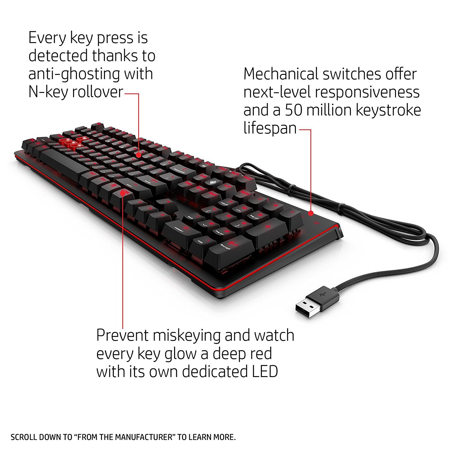 OMEN 1100 Gaming Keyboard for PC image