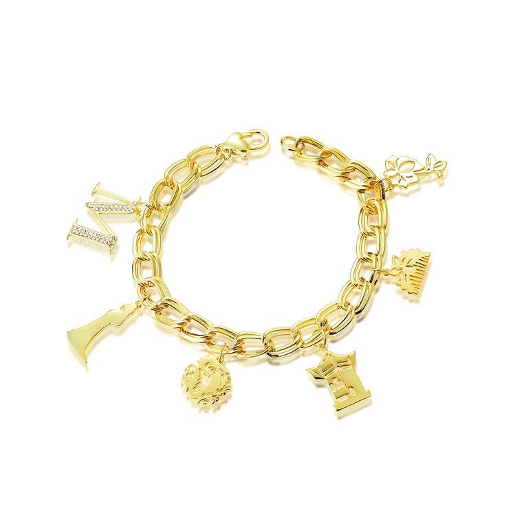 Disney Couture Princess Mulan Charm Bracelet - Yellow Gold image
