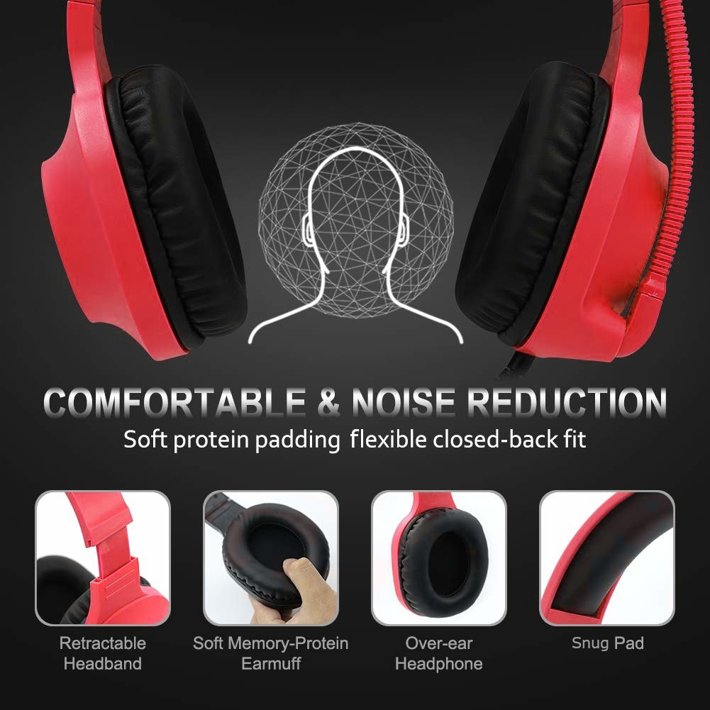 SADES Spirits Universal Gaming Headset (Red) for Switch, PC, PS4, Xbox One image