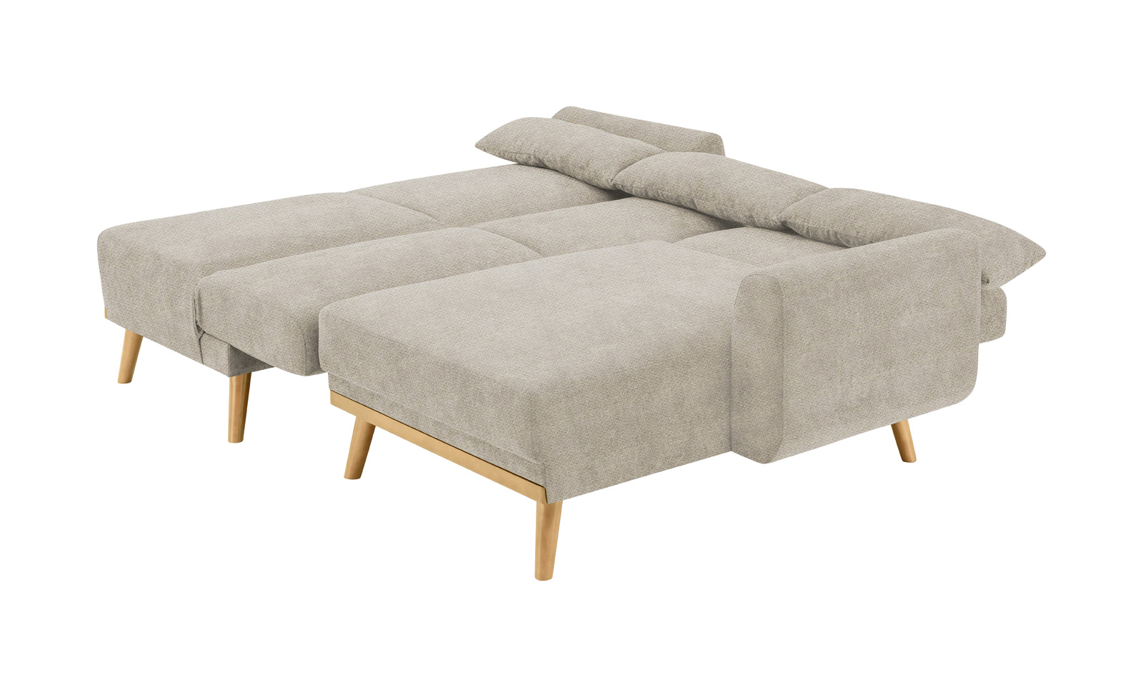 Buy Fraser Country King Size Convertible Sofa Bed with Reversible Chaise Beige at Mighty Ape NZ