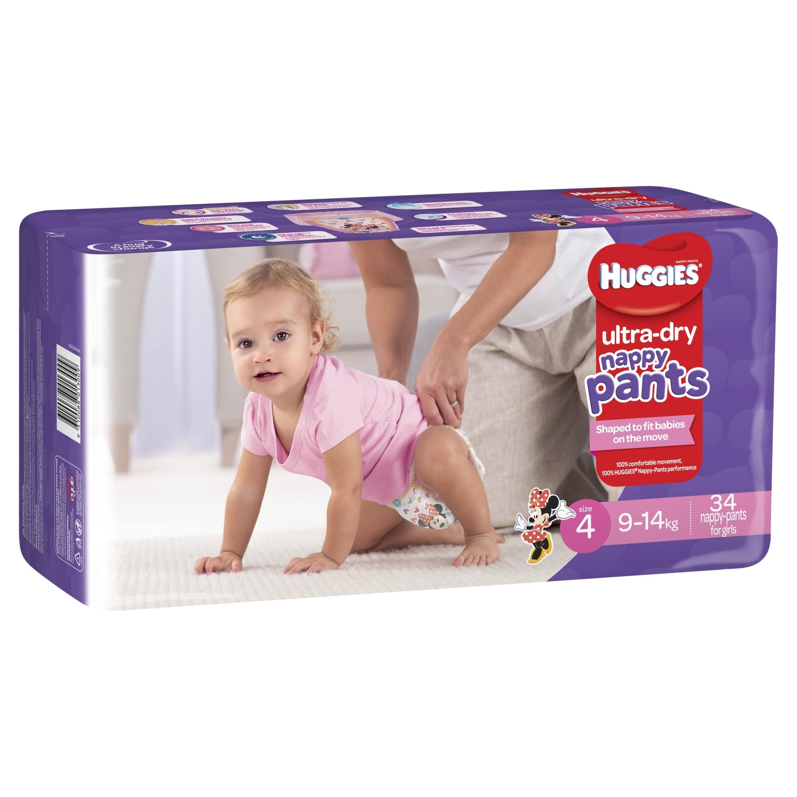Buy Huggies Ultra Dry Nappy Pants Bulk Value Box Size 4 Toddler Girl