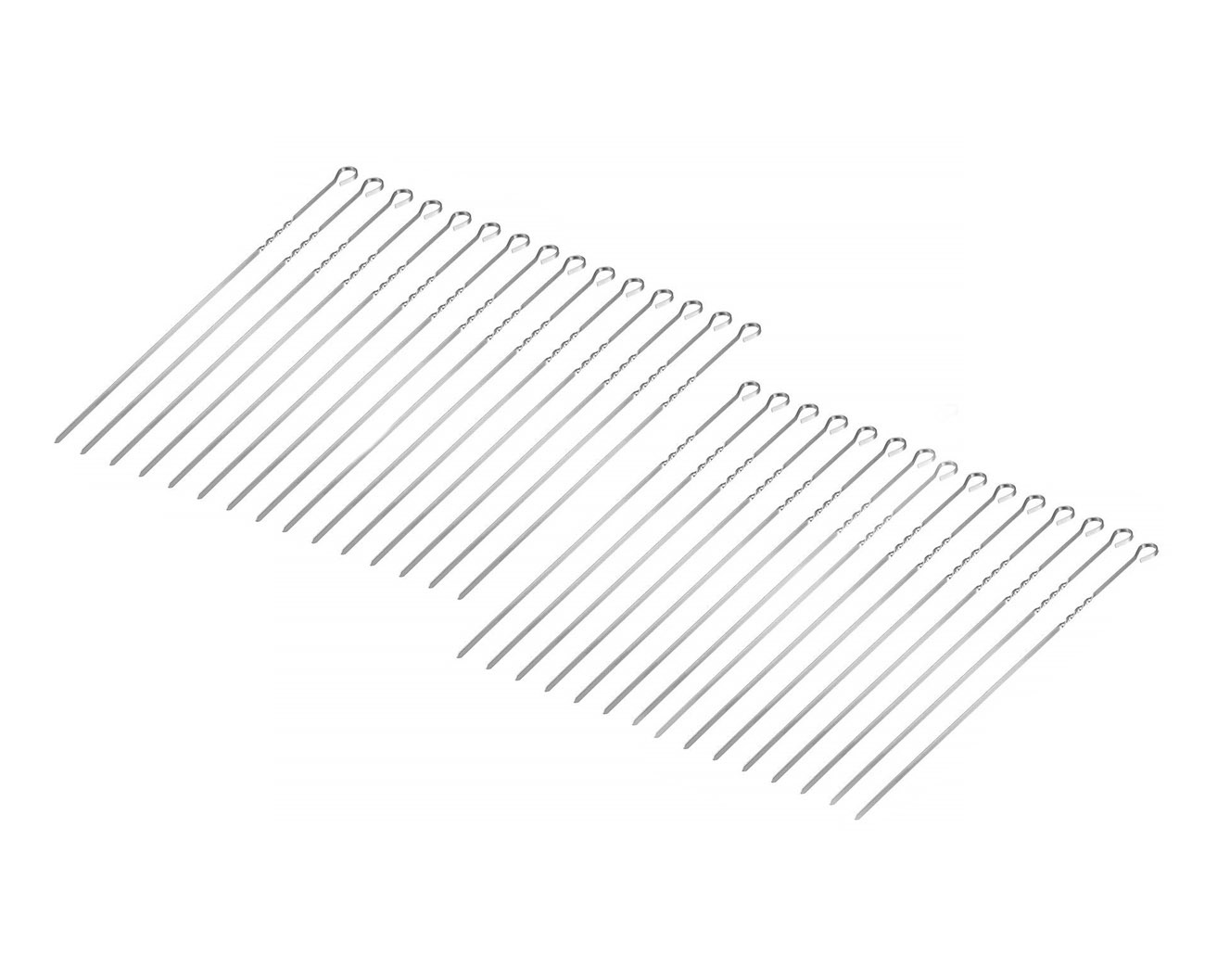 Buy Stainless Steel Barbecue Skewers 38cm 30Pcs at Mighty Ape NZ