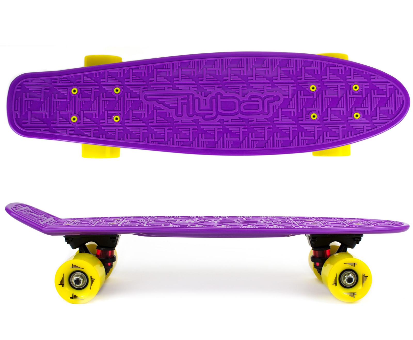 Mini Cruiser Skateboard - Purple/Yellow image