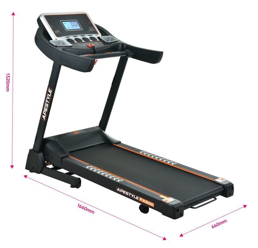 Ape Style FX800 Home Gym Fitness Foldable Treadmill